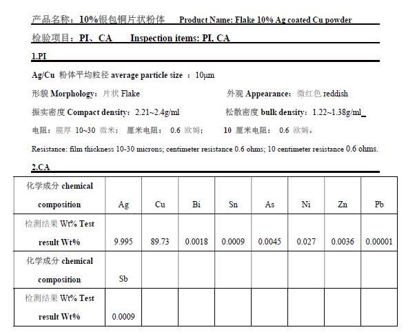 Silver Coated Copper (Ag-Cu) Powder